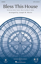 Bless This House arranged by Joseph M. Martin. For Choral (SATB). Boosey & Hawkes Sacred Shawnee. Anthem. 8 pages. Published by Boosey & Hawkes.

Uses: General, Thanksgiving, Patriotic, Concert

Scripture: Psalm 3:8; Proverbs 10:6; Psalm 106:3

A beloved American classic sings again in this richly set arrangement complete with a colorful orchestration and track. There are many occasions where this anthem of gratitude would be useful, but it has often been associated with the Thanksgiving season. Warm harmonies embrace the listener with glorious sound and the dynamic crescendo that crowns this evergreen is a memorable part of our national songbook. Available separately: SATB, StudioTrax CD, Orchestration CD-rom (Score & parts for Flute 1&2, Oboe, Clarinet 1&2, Bassoon, Horn 1&2, Trumpet 1, Trumpet 2&3, Trombone 1&2, Bass Trombone/Tuba, Timp, Perc 1&2, Harp, Piano, Violin 1, Violin 2, Viola, Cello, Double Bass). Duration: ca. 3:48.

Minimum order 6 copies.