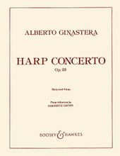 Harp Concerto, Op. 25 (Harp and Piano). By Alberto E. Ginastera. Edited by Davies. For Harp, Orchestra, Piano (Harp). Boosey & Hawkes Chamber Music. Softcover. 58 pages. Boosey & Hawkes #M051380145. Published by Boosey & Hawkes.

Includes part for Harp and Piano Reduction.

Solo part only available separately: HL.48009769.