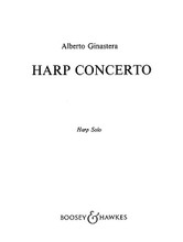 Harp Concerto, Op. 25. (Harp Solo). By Alberto Ginastera (1916-1983). For Harp, Orchestra, Piano (Harp). Boosey & Hawkes Chamber Music. Book only. 28 pages. Boosey & Hawkes #M060031007. Published by Boosey & Hawkes.
Harp/Piano available: HL.48003081.