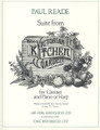 Suite from The Victorian Kitchen Garden. (for Clarinet and Piano (or Harp)). By Paul Reade. For Clarinet, Harp, Piano (Clarinet). Boosey & Hawkes Chamber Music. Book only. 16 pages. Josef Weinberger #M570054718. Published by Josef Weinberger.

Contents: Prelude • Spring • Mists • Exotica • Summer.