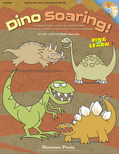 Dino Soaring! (A Prehistoric Musical Adventure for Cross-Curricular Fun in the Classroom). By Jill Gallina and Michael Gallina. For Choral, Compact Disc (CD) (REPRO COLLECT UNIS BOOK/CD). Collections. Book with CD. 64 pages. Published by Shawnee Press.

Have a rip-roaring time teaching your kids about some amazing prehistoric creatures! Sing and play your way through the early history of life on earth and discover science in a way you never thought could be this fun!

Dino Soaring! is an engaging cross-curricular resource of songs and activities for Grades 1-3 that explores the lives of seven exciting dinosaurs. It includes eight songs, an easy rhyming script, and fifteen fact-filled reproducible activities. Designed for music and general classroom teachers, this collection will reinforce learning done in other disciplines across the curriculum and engage students in a riveting musical learning experience. This collection also provides you with a “Dinosaur Vocabulary Guide,” “Life Science Curriculum Objectives,” and “Fast Facts for Teachers” for each of the seven dinosaurs to help answer basic questions and allow you to conduct fun and informed classroom discussions.

Whether used as a musical revue or as a teaching tool for any classroom, Dino Soaring! is sure to provide meaningful fun for both you and your students.