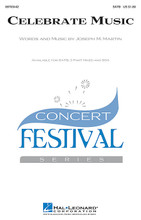 Celebrate Music by Joseph M. Martin. For Choral (SATB). Festival Choral. 12 pages. Published by Hal Leonard.

Create a joyful celebration with this festive work that affirms the positive power of music in our lives. Opening with bright syncopations and accessible mixed meter, fine choral writing for school and community groups is brilliantly displayed in this ABA piece. An excellent showcase for honor choirs, contest and other concert occasions. Available separately: SATB, 3-Part Mixed, SSA. Duration: ca. 2:35.

Minimum order 6 copies.