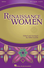 Renaissance Women ((Collection)). By Giovanni Giacomo Gastoldi, Hans Leo Hassler (1564-1612), Johann Jeep, Michael East, and Pierre Certon (1510-1572). Edited by John Leavitt. Arranged by John Leavitt. For Choral (SSA A Cappella). Treasury Choral. 24 pages. Published by Hal Leonard (HL.8596810).

ISBN 1458431886. 6.75x10.5 inches.

This collection is a fantastic resource for introducing the music of the Renaissance to your women's choir. The five well-known and representative works are: How Merrily We Live (Michael East), Sonatemi un balleto (Giovanni Gastoldi), Je le vous dirai! (Pierre Certon), Mein Feinslieb (Johann Jeep), Tanzen und Springen (Hans Leo Hassler).