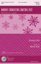 Hodie Christus Natus Est by Agneta Sköld and Agneta Sk. For Choral (SSAA A Cappella). Walton Choral. 4 pages. Walton Music #WW1482. Published by Walton Music.

This bright and joyous work by a well-known Swedish composer can be performed with or without the optional liturgical chant in the beginning. It is a great choice for a jubilant Christmas concert opener. Duration: ca. 3:00.

Minimum order 6 copies.