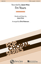 I'm Yours by Jason Mraz. Arranged by Chris Peterson. For Choral (TTBB A Cappella). Pop Choral Series. 24 pages. Published by Hal Leonard.

Men's choirs and a cappella ensembles will love the rhythmic groove of this reggae-infused mega-hit from Jason Mraz in a close harmony setting that you will perform again and again! Duration ca. 4:15.

Minimum order 6 copies.