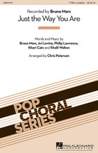 Just the Way You Are by Bruno Mars. Arranged by Chris Peterson. For Choral (TTBB A Cappella). Pop Choral Series. 16 pages. Published by Hal Leonard.

The layered wordless accompaniment provides a steady and soulful underlay for the sweet pop melody and lyrics of the Bruno Mars chart-topper. Perfect for Valentine's Day, prom, spring concert or any romantic occasion! Duration ca. 3:00.

Minimum order 6 copies.