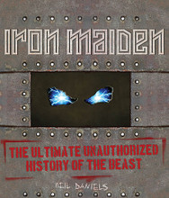 Iron Maiden. (The Ultimate Unauthorized History of the Beast). Book. Hardcover. 226 pages. Hal Leonard #194571. Published by Hal Leonard.

Formed in east London in 1975, Iron Maiden went on to become one of the most successful rock acts in history. In this, the first complete illustrated treatment of Iron Maiden, a roster of respected heavy metal journalists including Ian Christe, Martin Popoff, Mick Wall, Daniel Bukszpan, and more relate the band's history, analyze their recordings, and provide a complete discography. The stories behind the band's formation, recordings, and tours, are complemented with more than 400 images, including live performance and candid off-stage photographs, as well as memorabilia, gig posters, T-shirts, backstage passes, buttons, and tickets. Exclusive cover art was created by Derek Riggs, the man behind Iron Maiden's iconic mascot, Eddie.