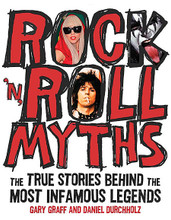 Rock 'n' Roll Myths. (True Stories Behind the Most Infamous Legends). Book. Softcover. 240 pages. Hal Leonard #194714. Published by Hal Leonard.

Discover the real stories behind rock's biggest crocks, how they came to be but why they have persisted. Did Cass Elliott really asphyxiate herself with a ham sandwich? Did the Beatles spark a spliff in Buckingham? Did Willie Nelson do the same in the White House? Did Keith Richards get a complete “oil change” at a Swiss clinic in 1973 to pass a drug test necessary to embark on an American tour with the Stones? Then there's the freaky (did Michael Jackson own the remains of the Elephant Man?), the quasi-medical (Rod Stewart and that stomach pump?), the culinary (did Alice Cooper and Ozzy Osbourne really do all those things to bats, chickens, etc. onstage?), and the apocryphal (did Robert Johnson sell his soul to the Prince of Darkness in exchange for mastery of the blues?). In all, more than 50 enduring lies are examined, explained, and debunked.