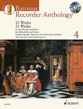 Baroque Recorder Anthology, Vol. 4 (23 Works for Alto Recorder and Piano with a CD of Performances and Backing Tracks). By Various. Edited by Gudrun Heyens. For Recorder, Piano Accompaniment. Schott. Softcover with CD. 120 pages. Schott Music #ED13325. Published by Schott Music.

Pieces by Bach, Handel, Telemann, and others. With teaching notes and composer biographies. Intermediate to Advanced Level.