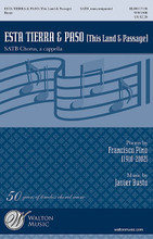 Esta Tierra & Paso. ((This Land & Passage)). By Francisco Pino and Javier Busto (1949-). For Choral (SATB). Walton Choral. 12 pages. Walton Music #WW1500. Published by Walton Music.

Two short works by the well-known Basque composer evoke colorful images of the calm countryside and nature's beauty. With Spanish text and in a simple four-part setting, the music paints the impressionistic beauty. A timeless selection for high school and beyond. Duration: ca. 3:00 each.

Minimum order 6 copies.