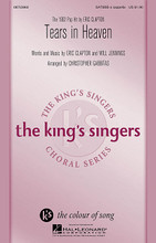 Tears in Heaven by Eric Clapton and King's Singers. By Eric Clapton and Will Jennings. Arranged by Christopher Gabbitas. For Choral (SATBBB a cappella). King's Singer's Choral. 12 pages. Published by Hal Leonard.

The intimacy and directness of a cappella singing create a special emotional atmosphere in this King's Singers setting of the Grammy® award-winning pop hit by Eric Clapton. With the gentle guitar-style accompaniment recreated by the vocals and the tender lyrics, this will create a magical concert moment. Duration: ca. 3:30.

Minimum order 6 copies.