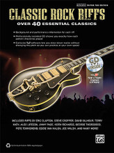 Classic Rock Riffs. (Over 40 Essential Classics). By Various. For Guitar. Authentic Guitar TAB; Book; CD; Guitar Mixed Folio; Guitar TAB; Play-Along. Guitar Book. Rock. Softcover. Guitar tablature. 64 pages. Hal Leonard #38859. Published by Hal Leonard.