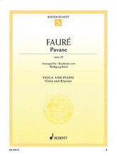 Pavane, Op. 50 (Viola and Piano). By Gabriel Fauré and Gabriel Faur. Arranged by Wolfgang Birtel. For Viola, Piano Accompaniment. String. Softcover. 10 pages. Schott Music #ED09919. Published by Schott Music.

Fauré's well-known romantic, melancholy melody can now be played in arrangements for flute, clarinet, violin, viola, and cello.