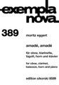 Amad. (Oboe, Clarinet, Bassoon, Horn, and Piano Score). By Moritz Eggert. For Bassoon, Clarinet, Mixed Ensemble, Oboe, Piano, Horn (Score). Ensemble. Softcover. 60 pages. Sikorski #SIK8589. Published by Sikorski.

Commissioned by the City of Augsburg and the German Mozart Society.