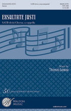 Exsultate Justi by Thomas Juneau. For Choral (SATB DV A Cappella). Walton Choral. Walton Music #WW1509. Published by Walton Music.

Using driving recurring rhythms and themes sung in jubilant homophony, this song is perfect for high school and beyond and is well suited for festival use. A carefully crafted, lively selection for any concert program! Duration: ca. 2:20.

Minimum order 6 copies.