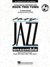 Rock This Town by The Stray Cats. By Brian Setzer. Arranged by Rick Stitzel. For Jazz Ensemble (Score & Parts). Easy Jazz Ensemble Series. Grade 2. Score and parts. Published by Hal Leonard.

Brian Setzer recorded this originally with the Stray Cats, then updated it with a sizzling version for his big band. Rick Stitzel's uptempo chart features the saxes on the head followed by the full ensemble on the chorus and short solo (or soli) for any sax. Hot sounds for young players!