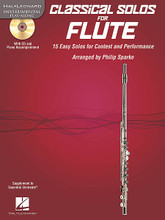 Classical Solos (15 Easy Solos for Contest and Performance). Arranged by Philip Sparke. For Flute (Flute). Instrumental Folio. Grade 1. Softcover with CD. 16 pages. Published by Anglo Music Press.

This fun and educational set has everything the young student needs for a great first solo experience:

15 easy-level classical melodies, beautifully arranged by Philip Sparke

CD-ROM with Full Performance recordings and Accompaniment Only recordings for each piece

Tempo Adjustment Software for limitless practice options (requires a PC or Mac computer; instructions included)

Piano Accompaniment files in PDF format