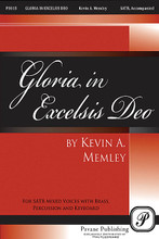 Gloria in Excelsis Deo by Kevin Memley. SATB. Pavane Choral. 32 pages. Pavane Publishing #P3015. Published by Pavane Publishing.

Brilliant! Exciting! Fresh! Words that describe Memley's new Gloria a 10-minute work in three continuous sections for mixed choir with brass quintet, piano, timpani and percussion. Excellent for church or school concert from good high school to college choirs to community groups, this work makes a fabulous pairing with his Magnificat released in 2012. Memley's rhythmic vitality and captivating melodies have been described as “when Rutter meets Bernstein”.