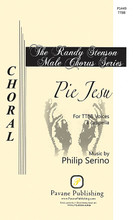 Pie Jesu by Philip Serino. TTBB A Cappella. Pavane Choral. 8 pages. Pavane Publishing #P1449. Published by Pavane Publishing.

Selected for the Randy Stenson Male Chorus Series, Serino's setting of the Pie Jesu text for male voices is simply beautiful. Luscious harmonies and lilting melody lines cradle this time-honored text. An excellent choice for good high school and college male voice choirs.

Minimum order 6 copies.