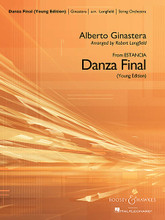 Danza Final (Young Edition) by Alberto Ginastera (1916-1983). Arranged by Robert Longfield. For Orchestra (Score & Parts). Boosey & Hawkes Orchestra. Grade 2. Published by Boosey & Hawkes.

The music of this classic Argentinian composer has been a favorite of orchestras throughout the world, marked by its distinctive Latin symphonic sound. Danza Final (from the ballet Estancia) is one of Ginastera's most famous movements and is now available for developing string players.