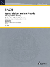 Jesu, Joy of Man's Desiring (Piano Trio Score and Parts). By Johann Sebastian Bach (1685-1750). Arranged by Wolfgang Birtel. For Piano Trio (Score & Parts). Schott. Book only. Schott Music #ED20687. Published by Schott Music.

Intermediate arrangement of this famous Bach tune. Perfect for weddings, recitals, and more.