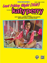 Last Friday Night (T.G.I.F.) by Katy Perry. By Lukasz Gottwald and Max Martin. For Piano/Vocal/Guitar. Artist/Personality; Piano/Vocal/Chords; Sheet; Solo. Piano Vocal. Pop. 8 pages. Alfred Music Publishing #38827. Published by Alfred Music Publishing.

Katy Perry's fifth No. 1 on the Hot 100 from her Teenage Dream album makes her one of only seven artists in the history of the Hot 100 to string together of five or more consecutive chart-toppers. The song's hook is infectious and you'll want to play it over and over again.