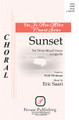 Sunset by Eric Saari. SATB. Pavane Choral. 8 pages. Pavane Publishing #P1453. Published by Pavane Publishing.

Eric Saari from North Dakota State University has captured Walt Whitman's text about sunset with vivid 21st century hues. Bursts of color unfold in words and sound creating pictures in your mind. High school and college choirs will enjoy this piece from a new composer.

Minimum order 6 copies.