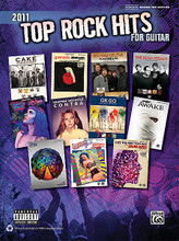 2011 Top Rock Hits for Guitar by Various. For Guitar. Authentic Guitar TAB; Book; Guitar Mixed Folio; Guitar TAB. Guitar Recorded Version. Rock. Softcover. Guitar tablature. 144 pages. Hal Leonard #38625. Published by Hal Leonard.

Twenty seven current hits in notation and authentic guitar tab. Titles: 1983 • Animal • Awake and Alive • Burn • California Gurls • Country Boy • Cousins • Firework • Forget You • Grenade • Halfway Gone • Hero • Just the Way You Are • The Lazy Song • Like We Used To • Marry Me • Monster • No Hurry • Not Over You • Rhythm of Love • Rock Problems • Sick of You • Teenage Dream • This Too Shall Pass • Toes • Uprising • Wake Up Everybody.