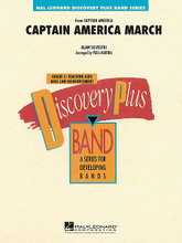 Captain America March by Alan Silvestri. Arranged by Paul Murtha. For Concert Band (Score & Parts). Discovery Plus Concert Band. Grade 2. Score and parts. Published by Hal Leonard.

Carefully arranged for younger bands, here's a terrific arrangement of the exciting main theme from the blockbuster summer movie Captain America: The First Avenger.