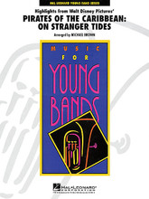 Highlights from Pirates of the Caribbean: On Stranger Tides by Hans Zimmer (1957-). Arranged by Michael Brown. For Concert Band (Score & Parts). Young Concert Band. Grade 3. Published by Hal Leonard.

Johnny Depp and company are back at it with the fourth installment of the blockbuster movie franchise. The soundtrack by Hans Zimmer (in collaboration with noted choral and band composer Eric Whitacre) features familiar swashbuckling melodies along with new flamenco-inspired themes performed by the guitar duo Rodrigo y Gabriela. Your concert stage will come alive with this exciting and well-paced medley by Michael Brown.