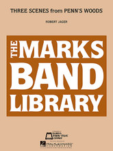 Three Scenes from Penn's Woods by Robert Jager (1939-). For Concert Band (Score & Parts). Young Concert Band. Grade 3. Published by Edward B. Marks Music.

Referring to the founder of Pennsylvania, William Penn, this suite of three appealing settings reflects on the origins and character of this state. The suite opens with the lighthearted 6/8 setting “Punxsutawny Phil.” Next is “Moravian Hymn Variants” which is solemn and rich-sounding, but with a brief spirited middle variation. “Independence Hall” concludes this well-written work in a stately and majestic style. Dur: 7:30 (Grade 3).