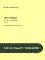 Songs 3 for Low Voice and Piano, Op. 48 G-E by Arnold Schoenberg (1874-1951). For Piano, Voice. Schott. Softcover. 56 pages. Schott Music #B19181. Published by Schott Music.