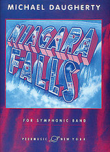 Niagara Falls. (for Symphonic Band Full Score). By Michael Daugherty (1954-). For Concert Band, Symphonic Band. Peermusic Classical. 80 pages. Peermusic #61955-801. Published by Peermusic.

(1997)

Daugherty's first work for symphonic band, Niagara Falls became an instant classic upon its premiere by the University of Michigan Symphony Band conducted by H. Robert Reynolds in 1997. Niagara Falls has been played by high school, university and professional wind ensembles all over the world, and was featured in a highly acclaimed 2006 PBS documentary on the Falls. Inspired by the falls separating Canada and the United States, this composition is another souvenir from Daugherty: a ten-minute musical ride over the Niagara River with an occasional stop at a haunted house or wax museum along the way.