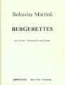 Bergerettes. (Violin, Cello and Piano). By Bohuslav Martinu (1890-1959). For Cello, Piano, Violin, Piano Trio (Set). Peermusic Classical. 44 pages. Peermusic #60103-784. Published by Peermusic.