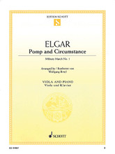 Pomp and Circumstance Military March No. 1. (Viola and Piano). By Edward Elgar (1857-1934). For Viola, Piano Accompaniment. Schott. Book only. 16 pages. Schott Music #ED09887. Published by Schott Music.
