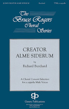 Creator Alme Siderum by Richard Burchard. For Choral (SATB). Gentry Publications. 6 pages. Gentry Publications #JG2405. Published by Gentry Publications.

Composer Richard Burchard toggles the verses of this beautiful piece between monophonic chant and homophonic chorales. The two styles meld together, producing a piece that sounds both fresh and timeless. Richard's compositional style is careful and profound. You can't rush through one of his pieces, you want to linger and enjoy the richness he creates. Selected for the Bruce Rogers Choral series.

Minimum order 6 copies.