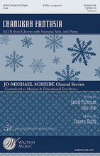 Chanukah Fantasia by Coreen Duffy. For Choral (SATB DIVISI AND SOLO). Walton Choral. 20 pages. Walton Music #WJMS1122. Published by Walton Music.

The soaring soprano solo adds drama to this work based on Israeli poet Jacob Fishman's poem of the oil that once gave light and hope in times of battle, now celebrated in the eight nights of Chanukah. Duration: ca. 3:10.

Minimum order 6 copies.