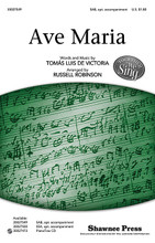 Ave Maria (Together We Sing). By Tomás Luis de Victoria and Tom. Arranged by Russell L. Robinson. For Choral (SAB, OPT ACCOMPANIMENT). Choral. 8 pages. Published by Shawnee Press.

These new SAB and SSA arrangements make the beautiful Tomás Luis de Victoria choral work accessible for younger and smaller choirs as well as treble voices. The optional piano is a supportive accompaniment, offering an alternative to a cappella singing for developing choirs. A timeless classic in choral literature. Available: SAB, opt. a cappella; SSA, opt. a cappella; PianoTrax CD (35027473). Duration: ca. 1:50.

Minimum order 6 copies.