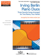 Irving Berlin Piano Duos Three Favorite Songs Arranged for 2 Pianos, 4 Hands (National Federation of Music Clubs 2014-2016 Selection). Composed by Irving Berlin. Arranged by Don Heitler and Jim Lyke. For 2 Pianos, 4 Hands. Educational Piano Library. Softcover. 24 pages. Published by Hal Leonard.

Beautiful duo arrangements of these beloved Irving Berlin classics. Two scores are included: Cheek to Cheek • They Say It's Wonderful • (I Wonder Why?) You're Just in Love.
