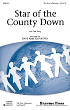 Star of the County Down arranged by Dave Perry and Jean Perry. For Choral, Flute, Percussion, Snare Drum, Tambourine, Hand Drum. Choral. 16 pages. Published by Shawnee Press.

This Irish ballad is full of great singing for your multicultural programming. Excellent ranges for developing boy's voices and includes independent, unison and full three-part harmony writing. A lively flute and percussion part adds performance options. Available separately: TBB, Percussion & Flute; PianoTrax CD (35027473). Duration: ca. 2:27.

Minimum order 6 copies.