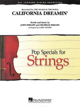 California Dreamin' by The Mamas & The Papas. By John Phillips and Michelle Phillips. Arranged by Larry Moore. For String Orchestra (Score & Parts). Pop Specials for Strings. Grade 3. Published by Hal Leonard.

This pop music classic by the Mamas and the Papas was selected as one of the best songs of all time by Rolling Stone magazine. Recently recorded by Queen Latifah, its melodic hooks and distinctive harmonic progression give it timeless appeal in this new edition for string orchestra.