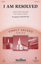 I Am Resolved arranged by Stan Pethel. For Choral (SAB). Glory Sound Simply Sacred. Octavo. 8 pages. Published by GlorySound.

Uses: General, Commitment, Revival

Scripture:Galatians 5:1; Luke 14:33

Voiced for ease and arranged for success, this “one rehearsal wonder” is as beautiful as it is useful. Based on a beloved hymn of commitment, this gospel ballad is easily programmed into any service but is well suited for use following a message of challenge. A great call to holiness, the pleasing tune and solid message is sure to be a favorite. Available separately: SAB, LiteTrax CD, Combo (digital parts for tenor sax [or clarinet], guitar, bass, drums). Duration: ca. 2:01.

Minimum order 6 copies.