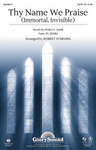 Thy Name We Praise (Immortal, Invisible) arranged by Robert Sterling. For Choral (SATB). Harold Flammer. Octavo. 8 pages. Published by Shawnee Press.

Uses: General, Call To Worship, Hymn Arrangement

Scripture: I Timothy 1:17; I Timothy 6:14-16; Colossians 1:15

This worshipful flourish is a call to purpose for any service. Declaring the attributes of Almighty God, this classic hymn text and tune is a familiar paean of praise, and in this arrangement it is re-tooled as an effective anthem vehicle. The accompaniment establishes a distinctive spirit for the piece supporting the Welsh melody with a graceful confidence that builds to a significant finale. Available separately: SATB, StudioTrax CD (Accomp., SplitTrax, Perf.), Orchestration (Score & parts for Trumpet 1 & 2, Horn, Trombone, Tuba, Timpani). Duration: ca. 1:53.

Minimum order 6 copies.