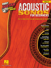 Acoustic Songs for Beginners. (Easy Guitar Play-Along Volume 8). By Various. For Guitar. Easy Guitar Play-Along. Softcover with CD. Guitar tablature. 56 pages. Published by Hal Leonard.

The Easy Guitar Play-Along® series features streamlined transcriptions of your favorite songs. Just follow the tab, listen to the CD to hear how the guitar should sound, and then play along using the backing tracks. The CD is playable on any CD player, and is also enhanced with Amazing Slowdowner technology so Mac & PC users can adjust the recording to any tempo without changing the pitch! Volume 8 features 8 songs: Barely Breathing • Drive • Everlong • Good Riddance (Time of Your Life) • Hallelujah • Hey There Delilah • Lake of Fire • Photograph.