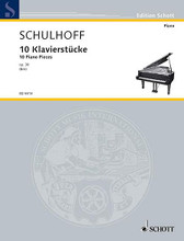 10 Piano Pieces, Op. 30 by Erwin Schulhoff (1894-1942). Edited by Josef Bek. For Piano. Schott. Softcover. 16 pages. Schott Music #ED8818. Published by Schott Music.
