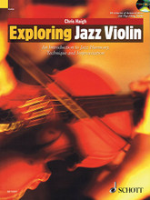 Exploring Jazz Violin. For Violin. String. Softcover with CD. 208 pages. Schott Music #ED13351. Published by Schott Music.

Jazz is one of the biggest challenges a violinist can face, with the thought of improvisation likely to strike fear into the heart of even the best classical player. This book demystifies the process, taking you step by step through everything you need to know about playing jazz violin. The work of players such as Stephane Grappelli, Joe Venuti, Stuff Smith and Jean-Luc Ponty is examined in detail, and styles including gypsy jazz, belop, modal and fusion are explored. Topics covered include: analyzing a chord sequence • bowing • chord symbols • double stopping • harmonics • how to construct your own solo • how to swing • pentatonic, bebop and blues scales • vibrato • and more. An accompanying CD with 65 tracks for listening or play-along is also included.