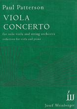 Viola Concerto. (Viola and Piano). By Paul Patterson (1947-). For Piano, Viola. Boosey & Hawkes Chamber Music. Softcover. 28 pages. Boosey & Hawkes #M570056828. Published by Boosey & Hawkes.