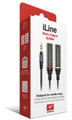 iLine Mono Output Splitter Cable. Hardware. General Merchandise. Hal Leonard #ILINE-OJS-IN. Published by Hal Leonard.

This one is perfect for sending the signal from your device to the L/R inputs in a stereo channel on a mixer. The unique 1/4″ mono female jacks let you use your standard signal cables to freely place your device on stage while running your signal to the front of house mixer. It features a 1/8″ (3.5mm) male jack and two 1/4″ (6.35mm) female jacks. Length: 23.6″ (60cm).