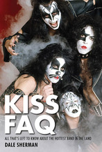 KISS FAQ. (All That's Left to Know About the Hottest Band in the Land). FAQ. Softcover. 356 pages. Published by Backbeat Books.

Since 1973, KISS has recorded over 20 studio albums; been recognized as an innovator in rock presentations; witnessed a firestorm of rumors and controversies; remained a thorn in critics' sides; and continues to surprise its massive fan-following, the KISS Army, with various career twists and turns. Moreover, many television shows, movies, toys and even comics have kept KISS a bigger-than-life name in entertainment for decades.

Yet with all that has been written over the years, there are subjects that fans have never put to rest when it comes to the “hottest band in the land”: What were the most significant concerts? Why did Phantom of the Park turn out that way? What were the best – and worst – album covers? How did the comics come about? And what the heck is a deuce?