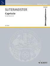 Capriccio for Solo Clarinet (1946). (Solo Clarinet in A). By Heinrich Sutermeister (1910-). For Clarinet. Schott. Softcover. 5 pages. Schott Music #ED10401. Published by Schott Music.